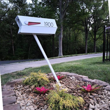 ModboxUSA Mid-Century Modern Curbside Post Mounted Mailbox